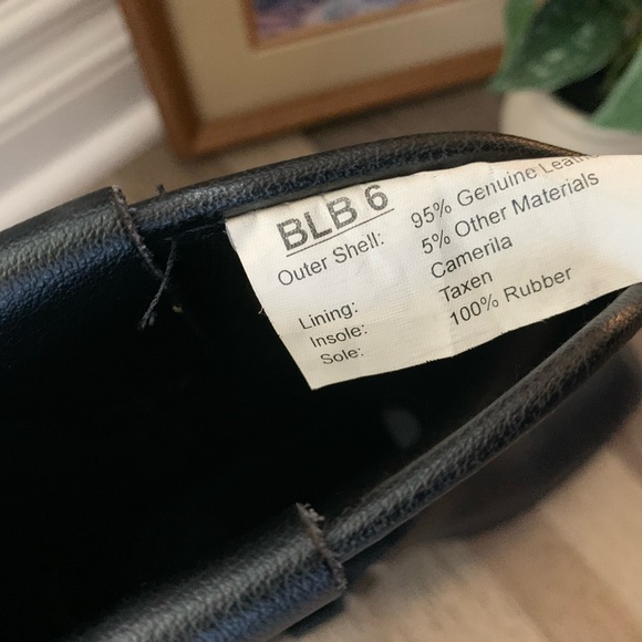 Motorcycle Work Leather black square toe boots - Picture 8 of 8